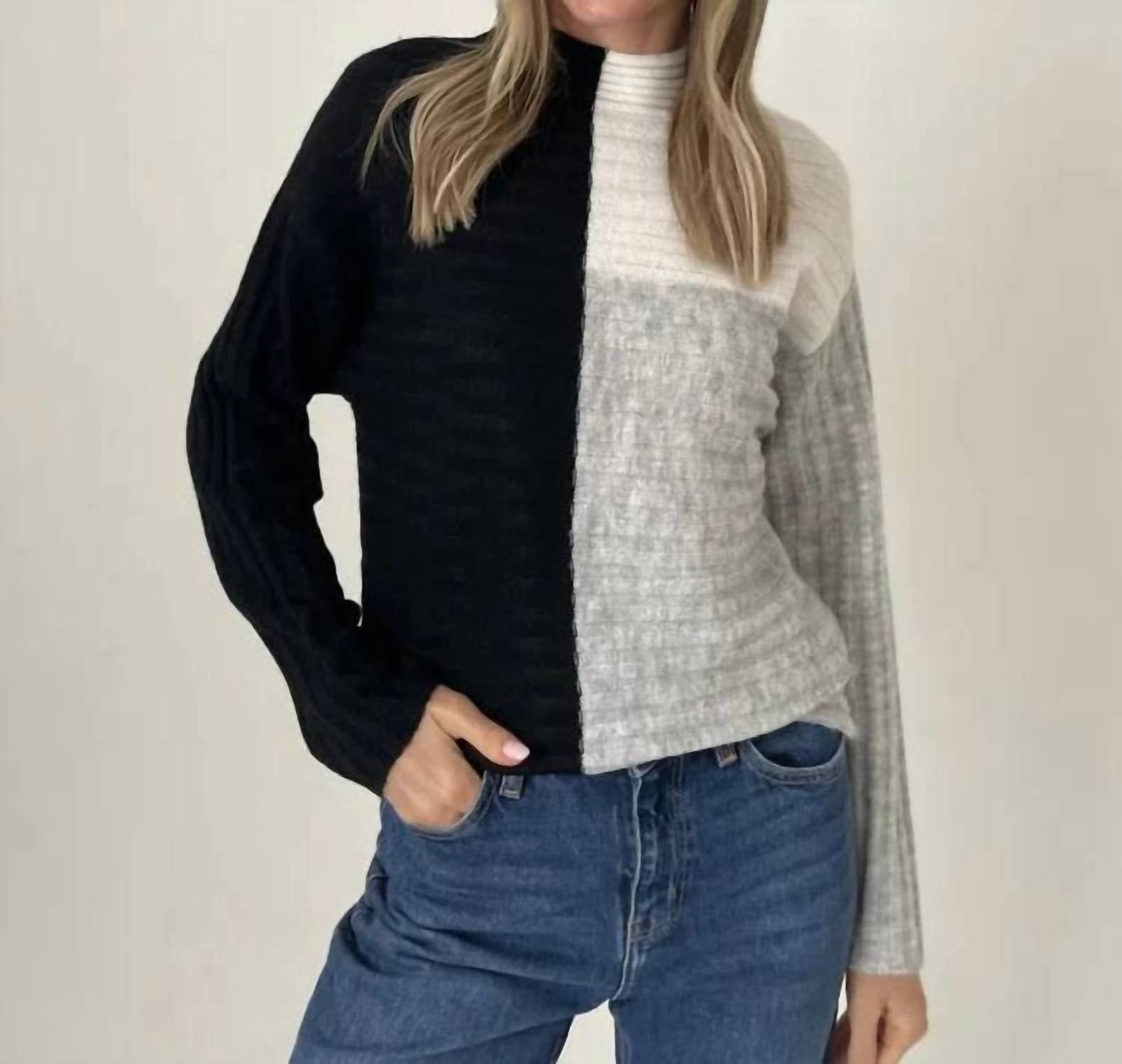 

Свитер Maggie Funnel Neck черного цвета Multi SIX/FIFTY