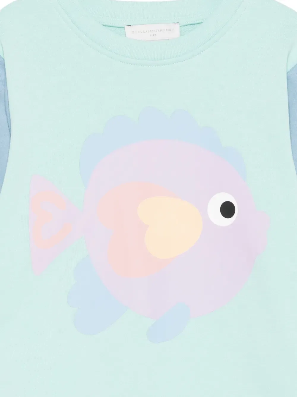 Толстовка с аппликацией в виде рыбы Stella Mccartney Kids, синий — фото 3