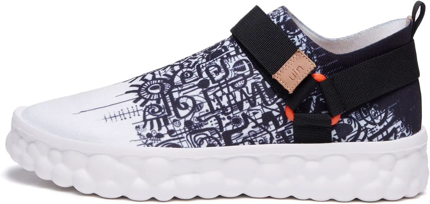 

Мужские модные кроссовки UIN Легкие прогулочные повседневные слипоны Художественно раскрашенные спортивные путешественные скейт-кроссовки Las Ramblas