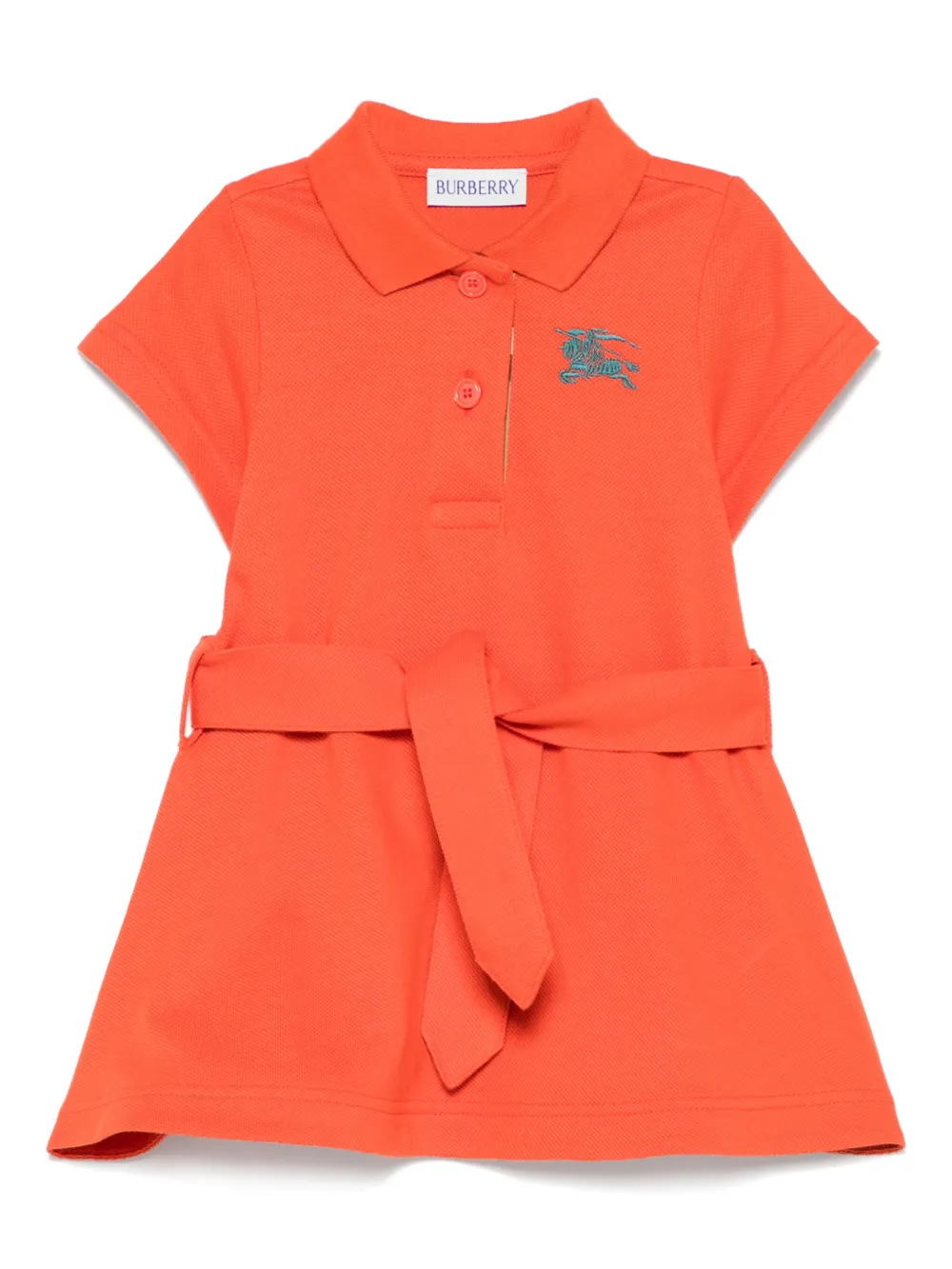 

Платье с вышивкой Equestrian Knight BURBERRY KIDS, оранжевый
