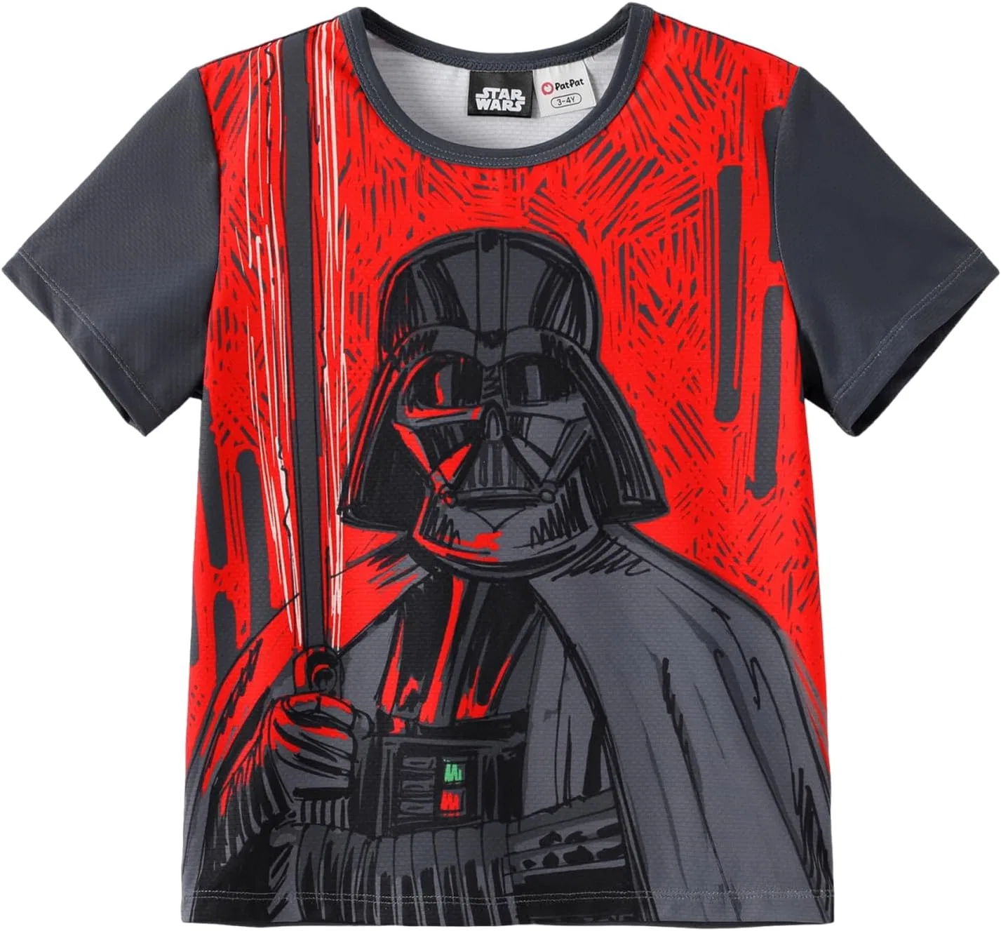 Футболка с принтом Darth Vader Disney для мальчиков, 2-9 лет, Star Wars