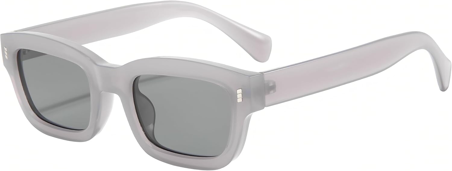 

Солнцезащитные очки Kursan в квадратной оправе для женщин и мужчин, модные солнцезащитные очки в толстой оправе, черные, защита от УФ-излучения UV400, Transparent Grey/Grey