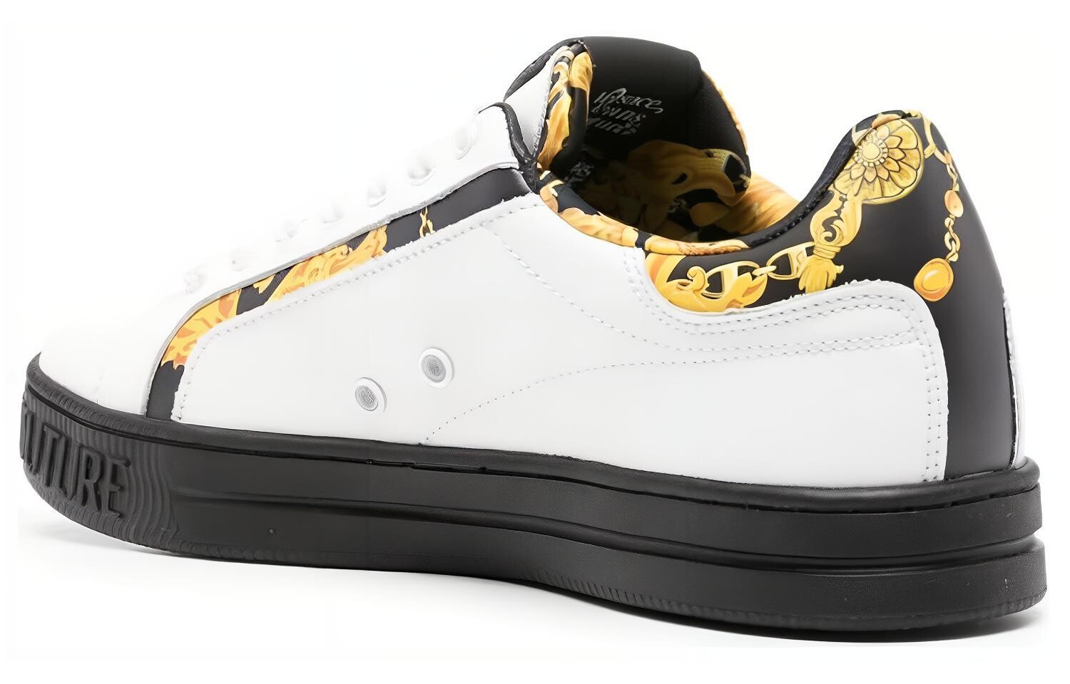 Кроссовки VERSACE JEANS Skateboarding Shoes Men Low-top White, белый — фото 4