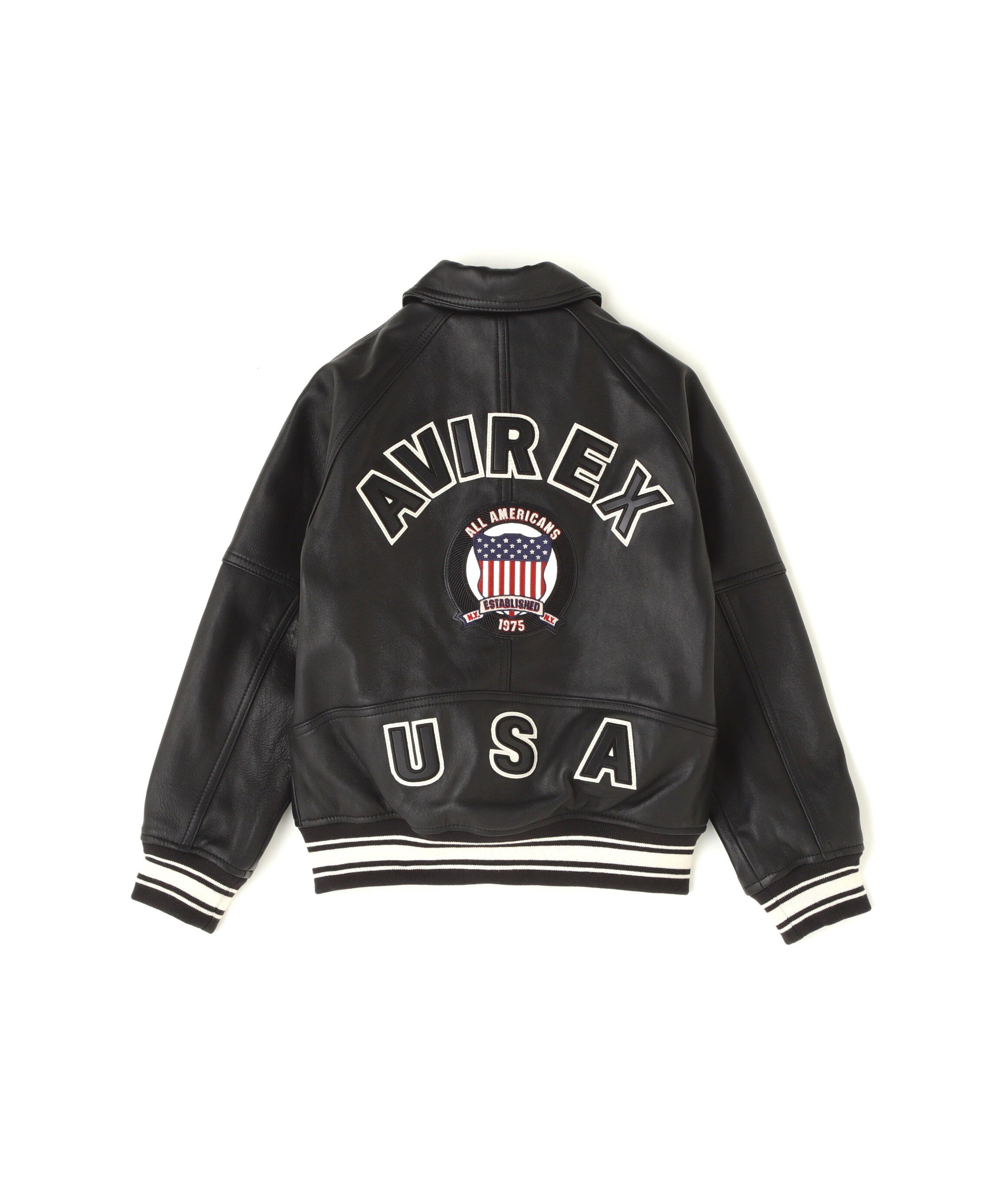 Детская легкая куртка-бомбер в стиле "Varsity" AVIREX, Black