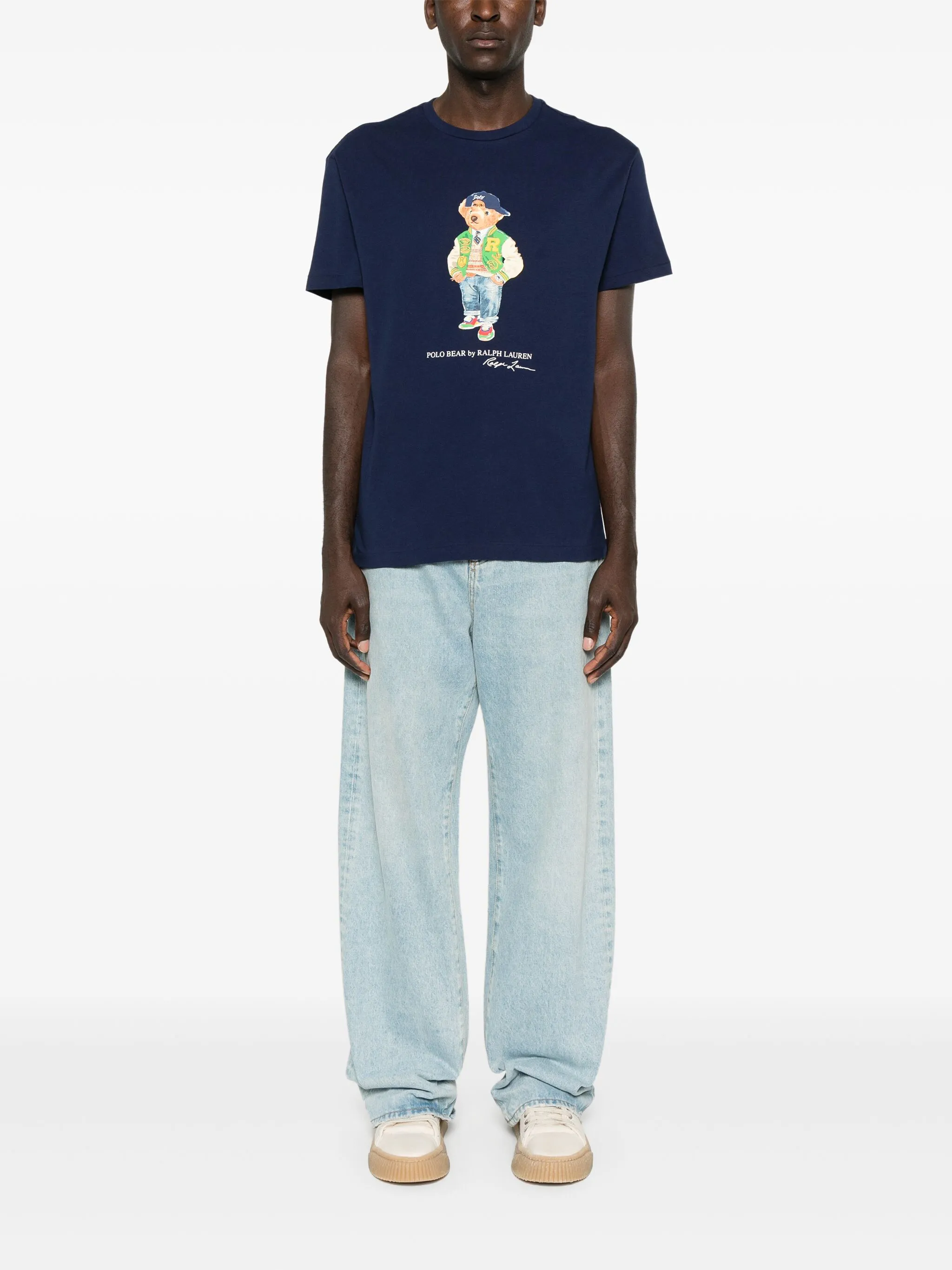 Футболка Bear Polo Ralph Lauren, синий — фото 2