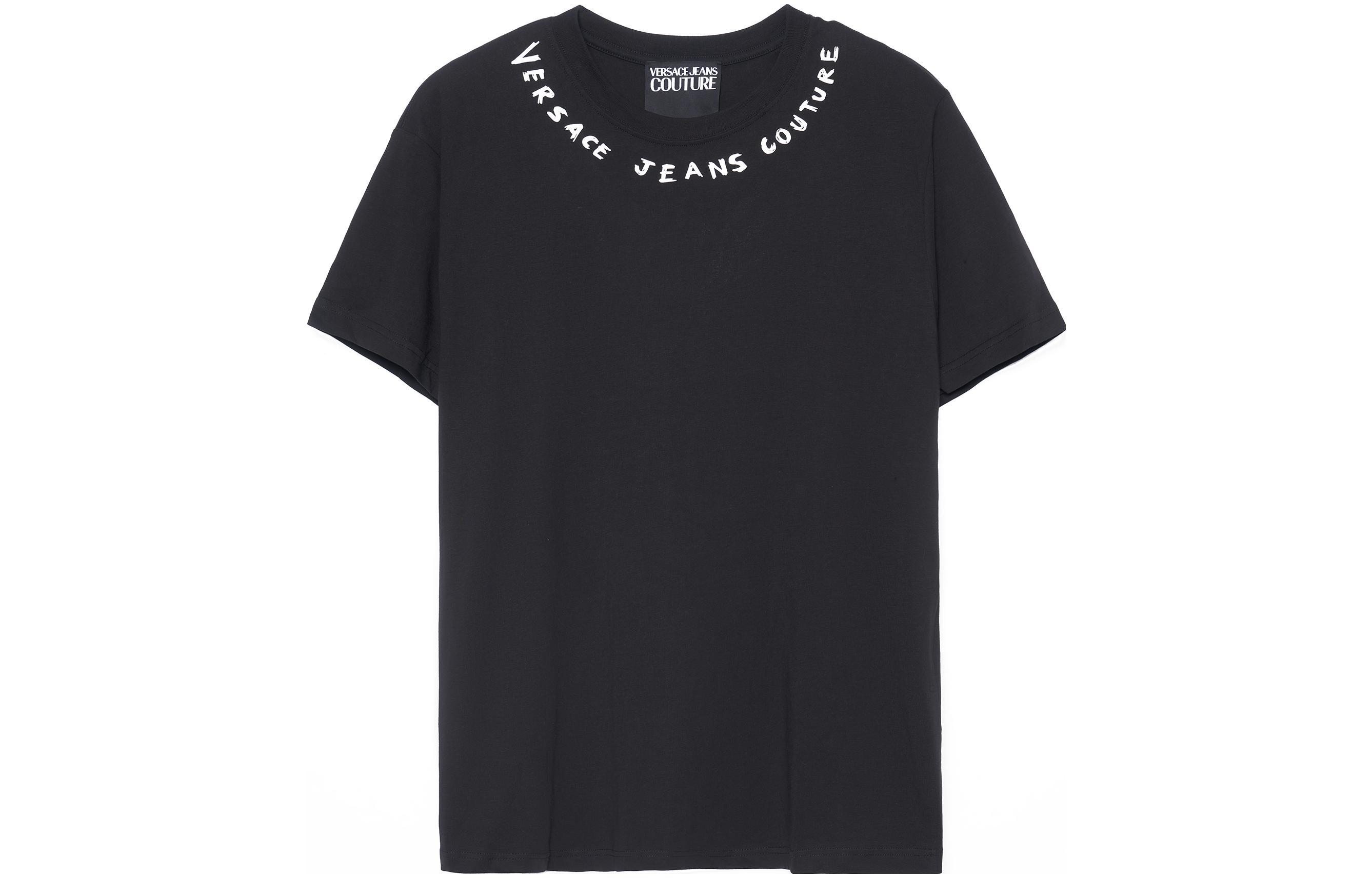 

VERSACE JEANS COUTURE Футболка мужская черная, Черный, VERSACE JEANS COUTURE Футболка мужская черная