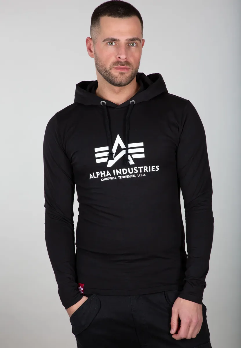 

Alpha Industries с длинным рукавом " Alpha Industries Мужчины — с длинными рукавами Basic Hooded Heavy LS", черный