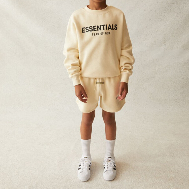 Детская толстовка Fear Of God Essentials, кремовый — фото 3