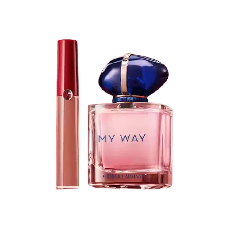 Набор косметики Giorgio Armani: духи MYWAY 30 мл и помада Red Tube #214