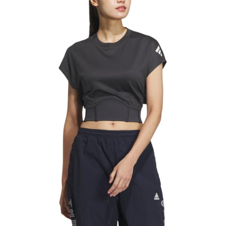 Футболка COLORBLOCK женская черная Adidas — фото 2