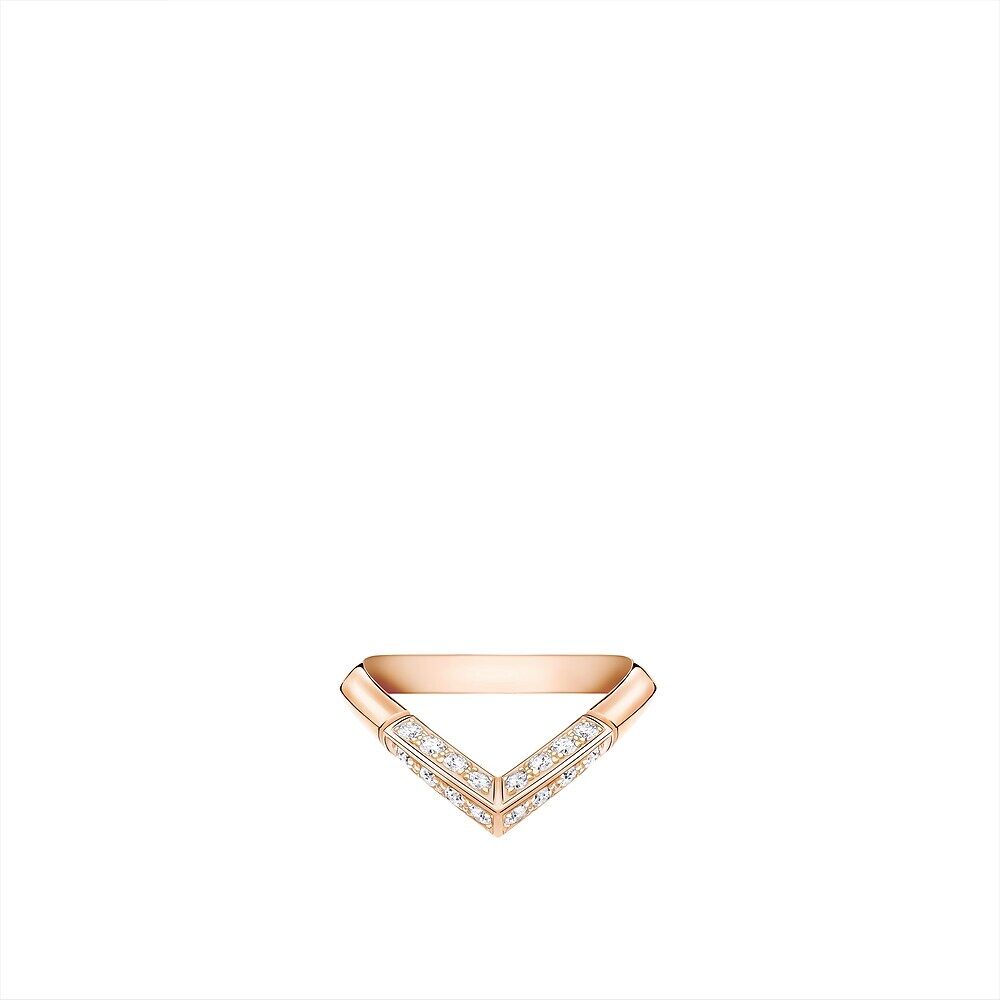 

Louis Vuitton Кольцо LV Diamonds Pavé V, розовое золото