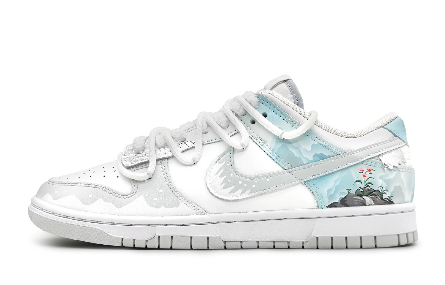 

Кроссовки Nike Dunk Skateboard Shoes Women's Low-Top Blue White, Синий, Кроссовки Nike Dunk Skateboard Shoes Women's Low-Top Blue White