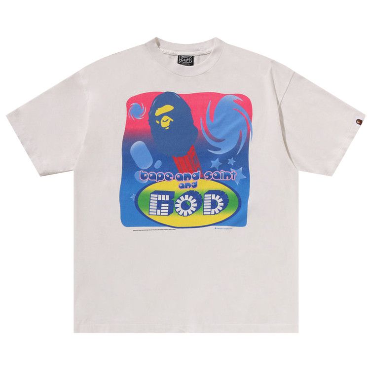 

Футболка BAPE x SAINT Mxxxxxx God Tee Mens, White