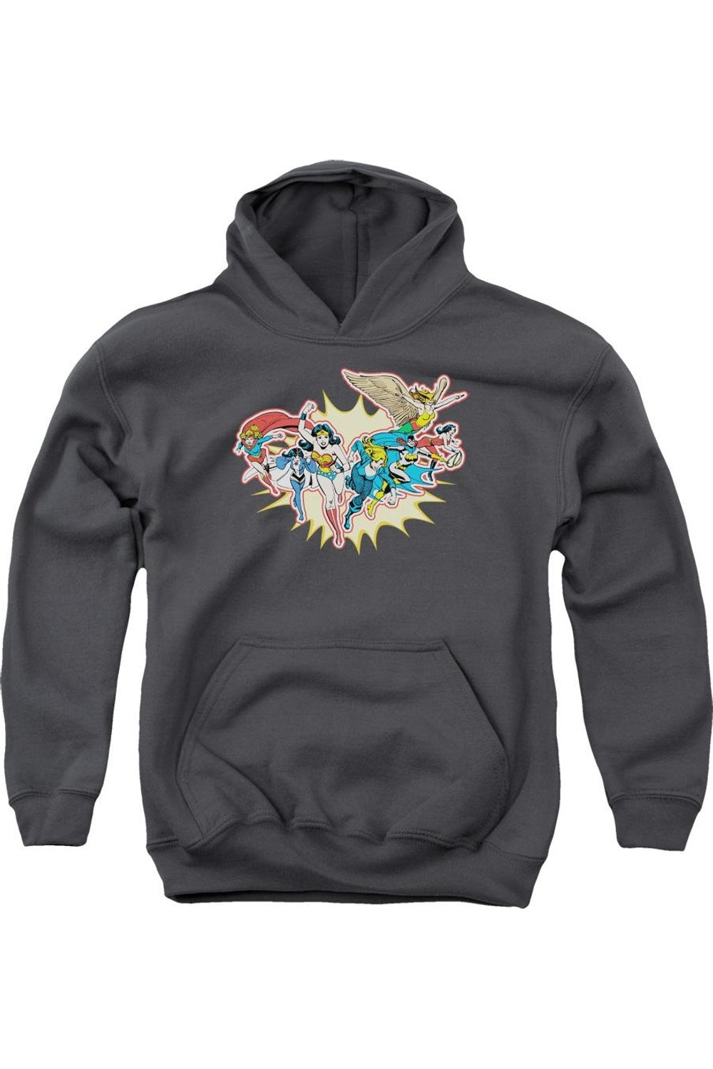 

Толстовка с капюшоном DC Comics Please Get Me Youth Gildan, Charcoal