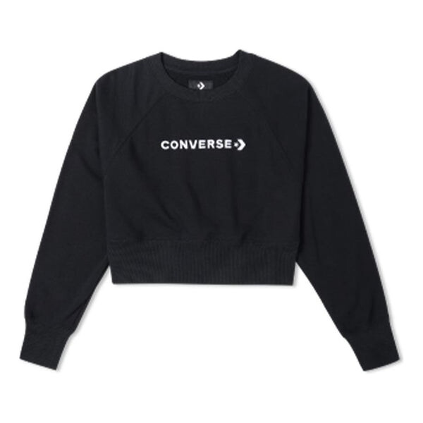 

Свитер strip wordmark crew 'black' Converse, черный
