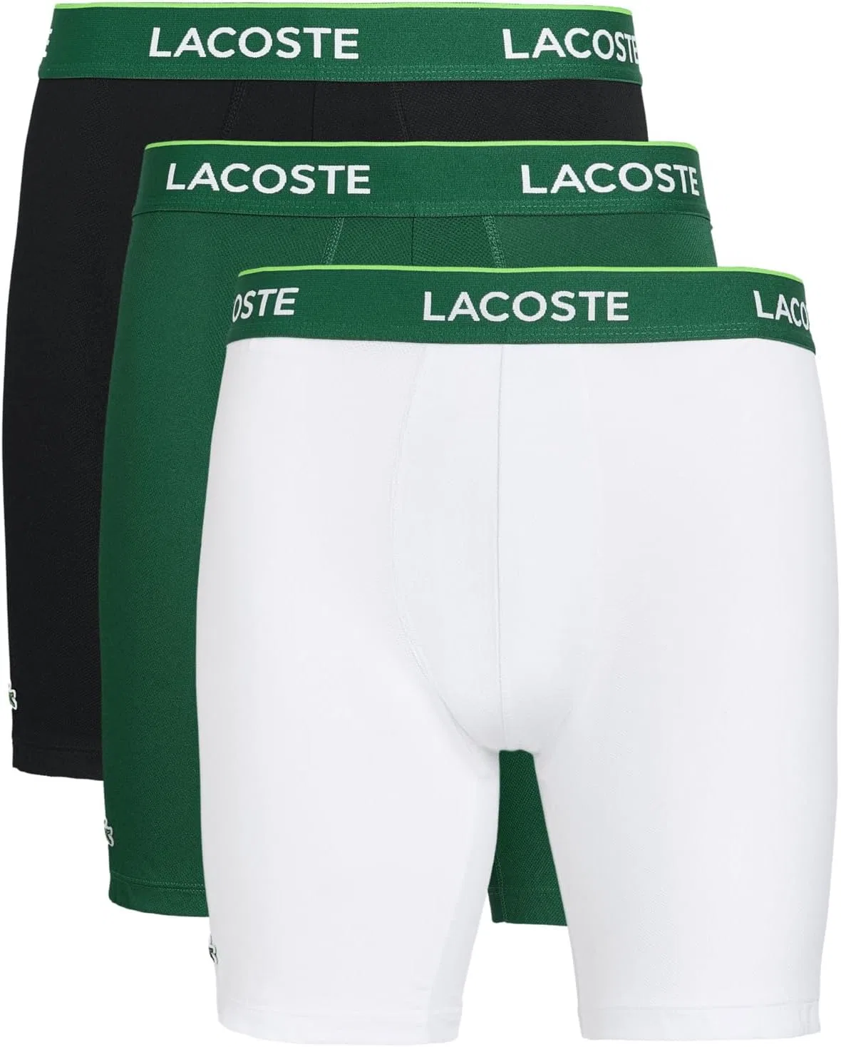 Боксеры технические Lacoste, Зеленый/Белый/Черный