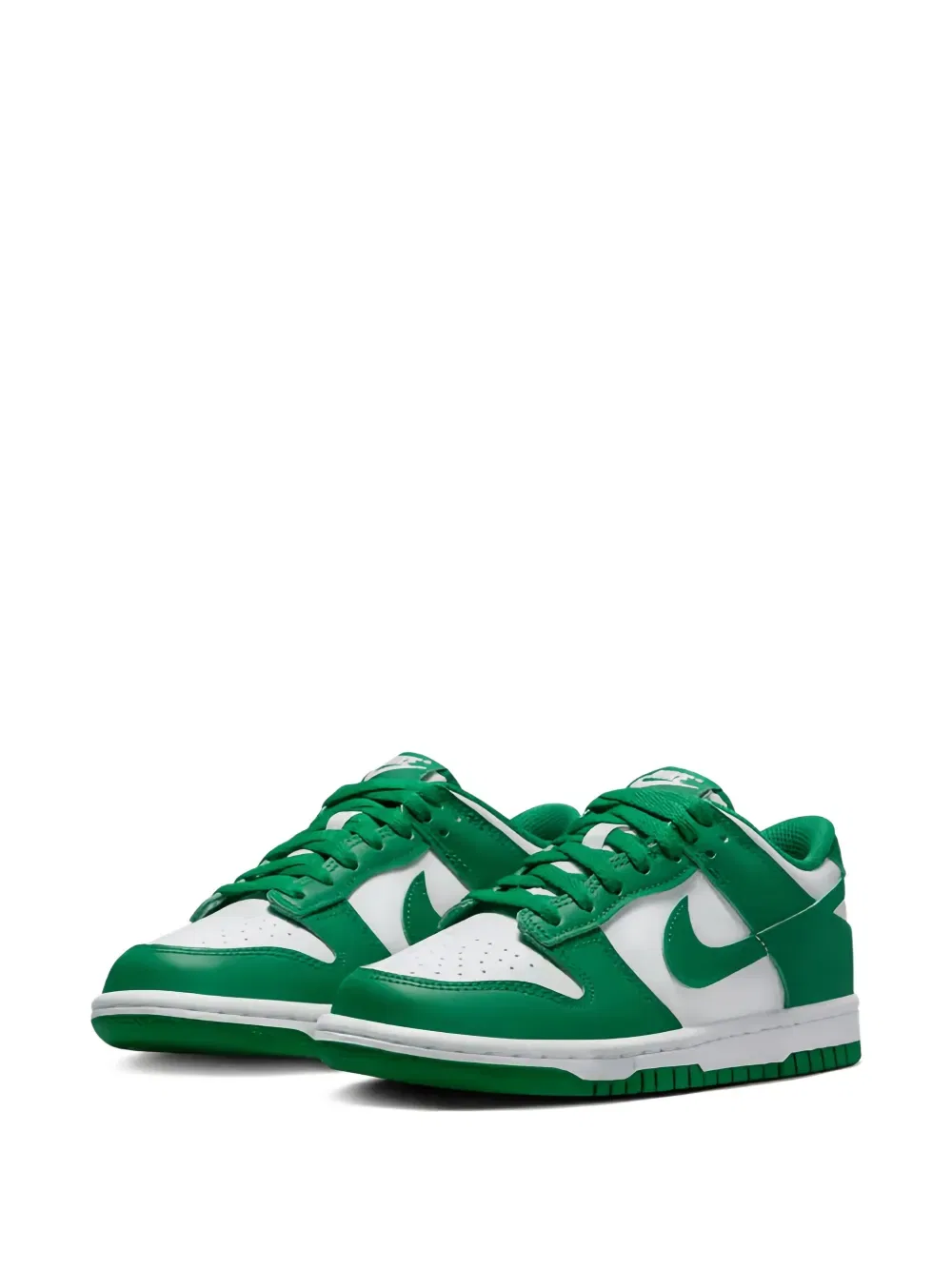 Низкие кроссовки Dunk на шнуровке Nike Kids, зеленый