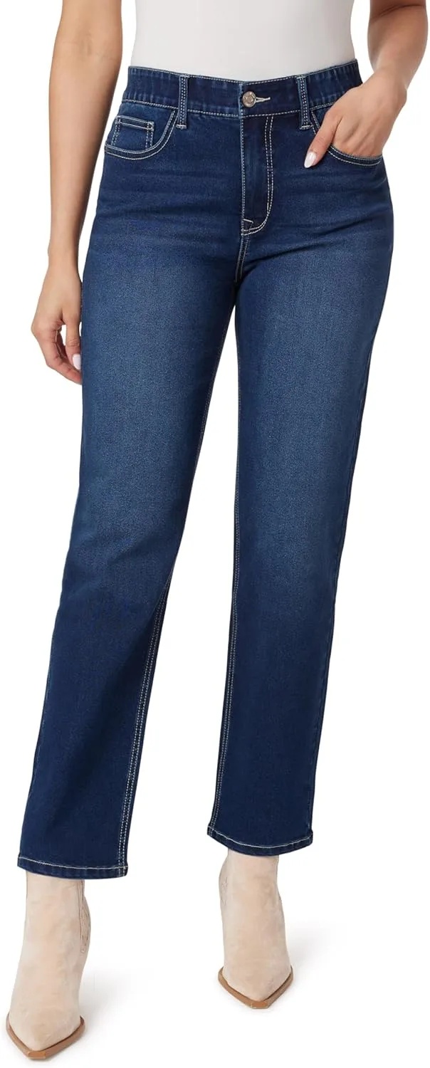 

Angels Forever Young Women's 360 Sculpt Mid-Rise Straight Ankle Jeans
