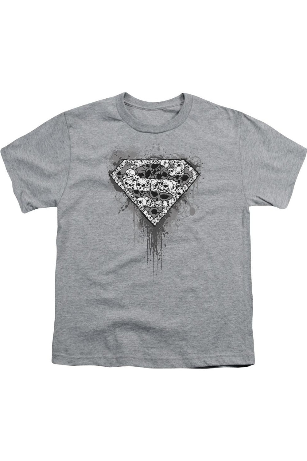 

Футболка с суперчерепами Superman для детей Gildan, Athletic Heather