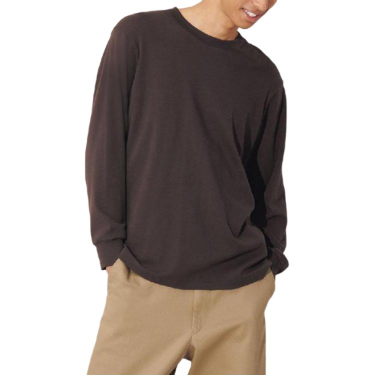 Uniqlo Футболка унисекс, коричневая, черная — фото 3