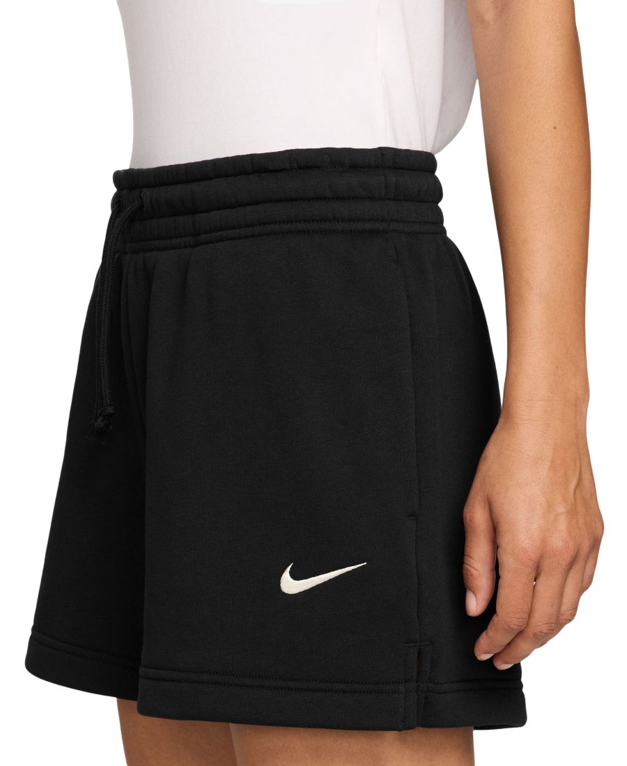 Женские спортивные шорты Phoenix Fleece средней посадки, 4 дюйма Nike, Black/sail — фото 3