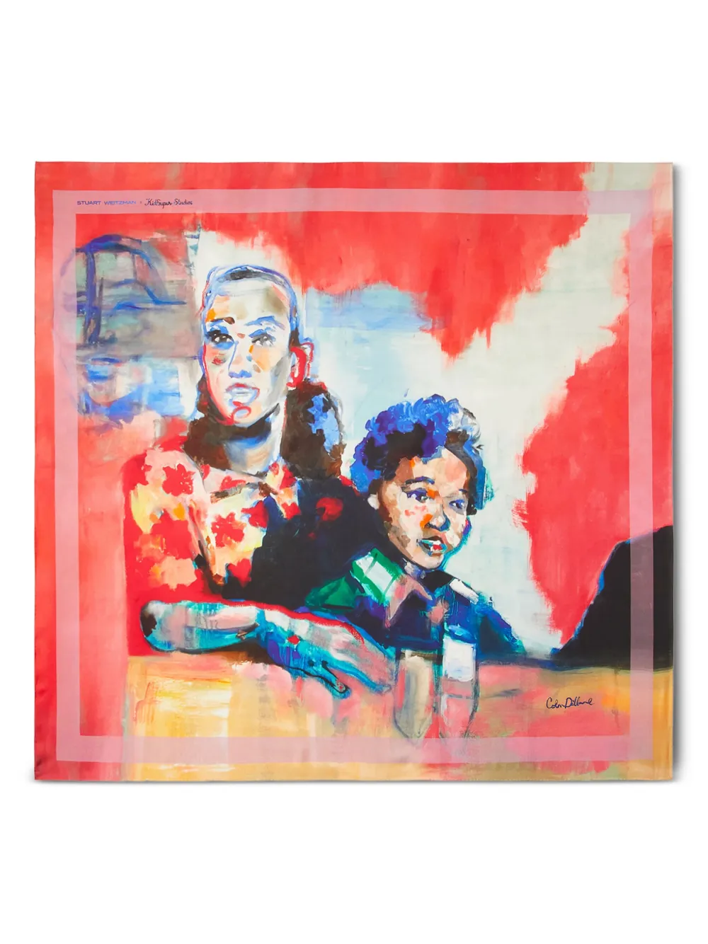 

Шелковый платок из коллаборации с KidSuper Stuart Weitzman, красный