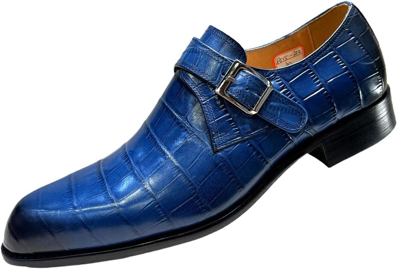 

Мужские оксфорды Santimon из натуральной кожи- элегантная обувь на шнуровке для бизнеса, выпускных, свадеб и особых случаев, синий