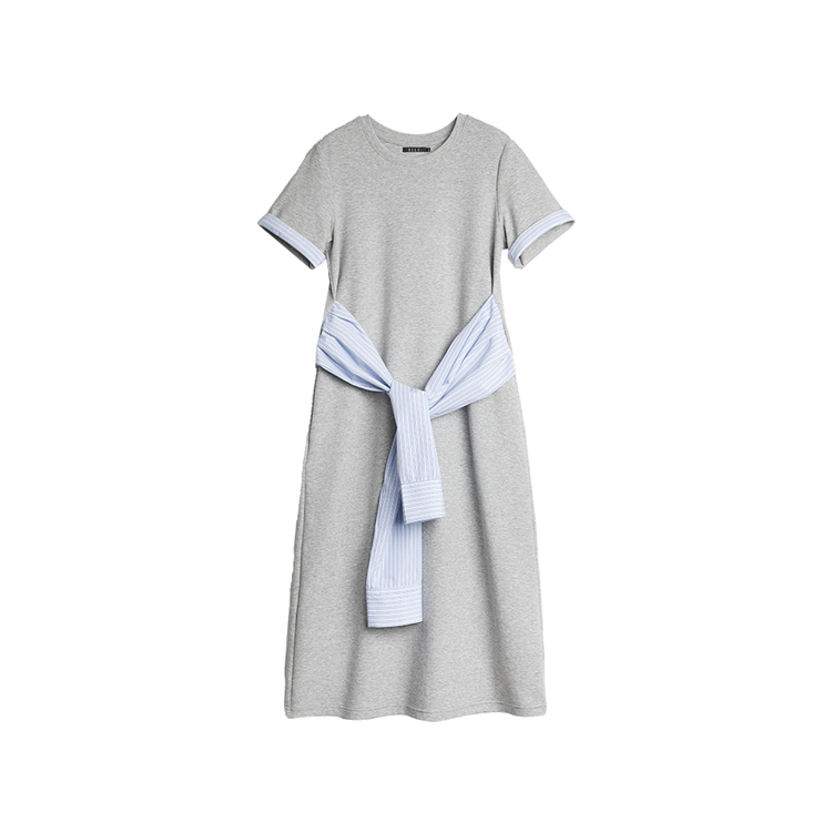 

ELLE Платье с коротким рукавом Women's Medium Gray