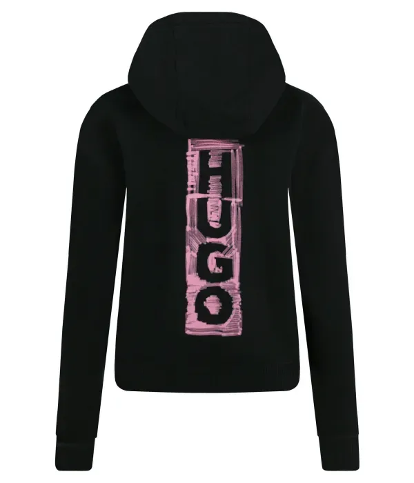 Толстовка regular fit Hugo Kids, черный — фото 2