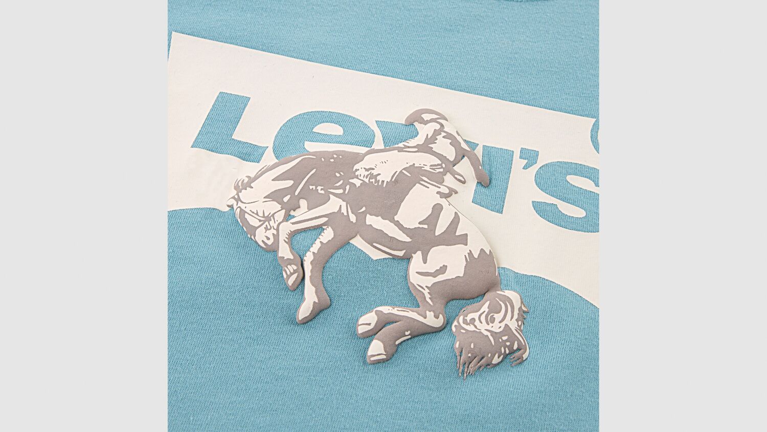 Футболка Bucking Batwing Big Boys S-xl Levi's, Levi'S Stone Blue - Green — фото 3