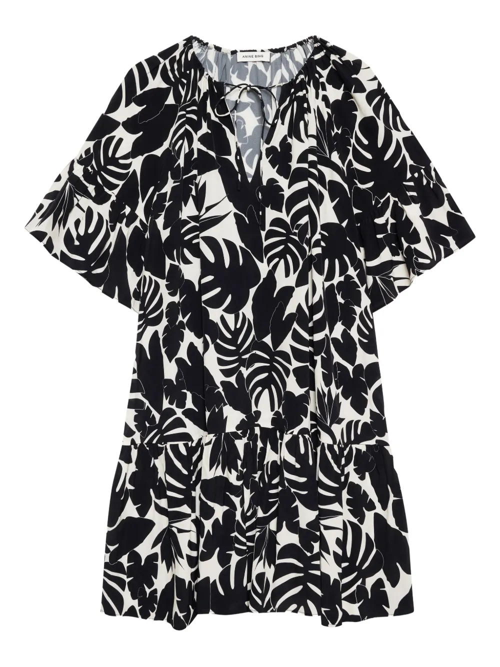 

Ярусное платье Lolita с цветочным принтом ANINE BING, черный