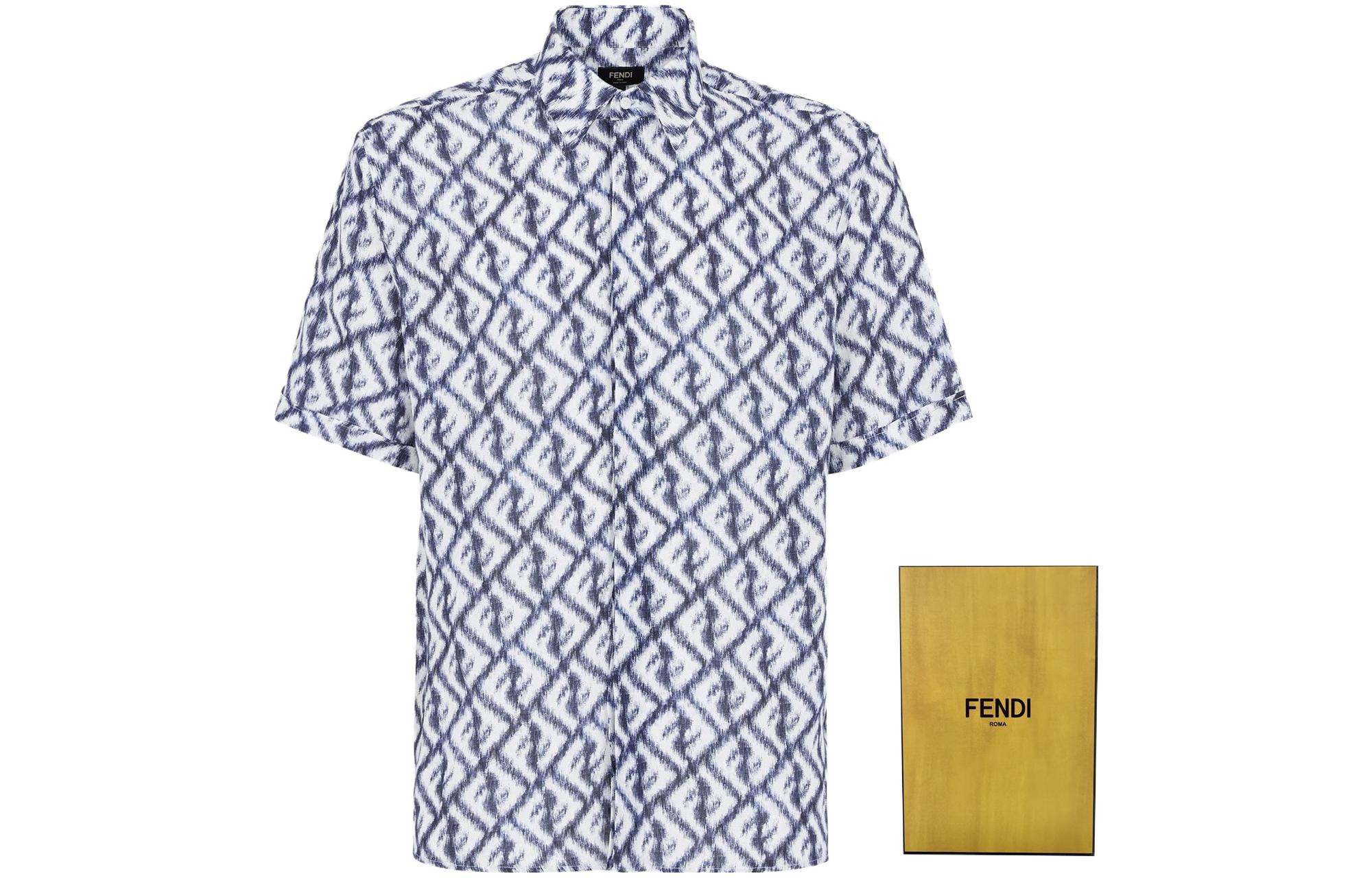 

Футболка оверсайз с принтом FENDI, синий (в коробке)