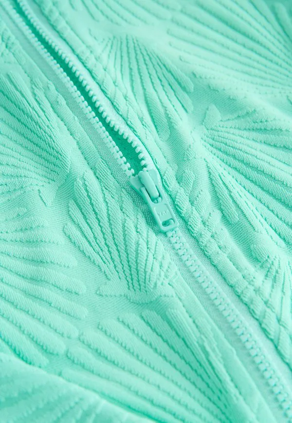 Купальник стандартного кроя с длинными рукавами Next, Mint Green Shell — фото 3