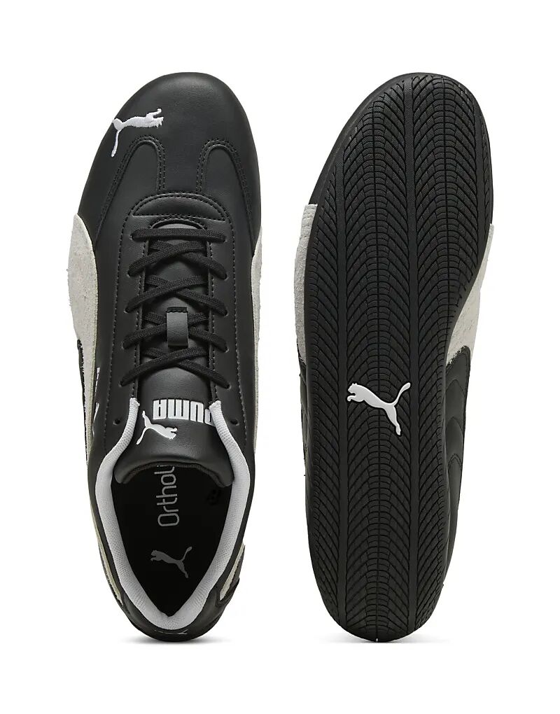 Кроссовки Puma Speedcat из кожи в черно-белых тонах — фото 4