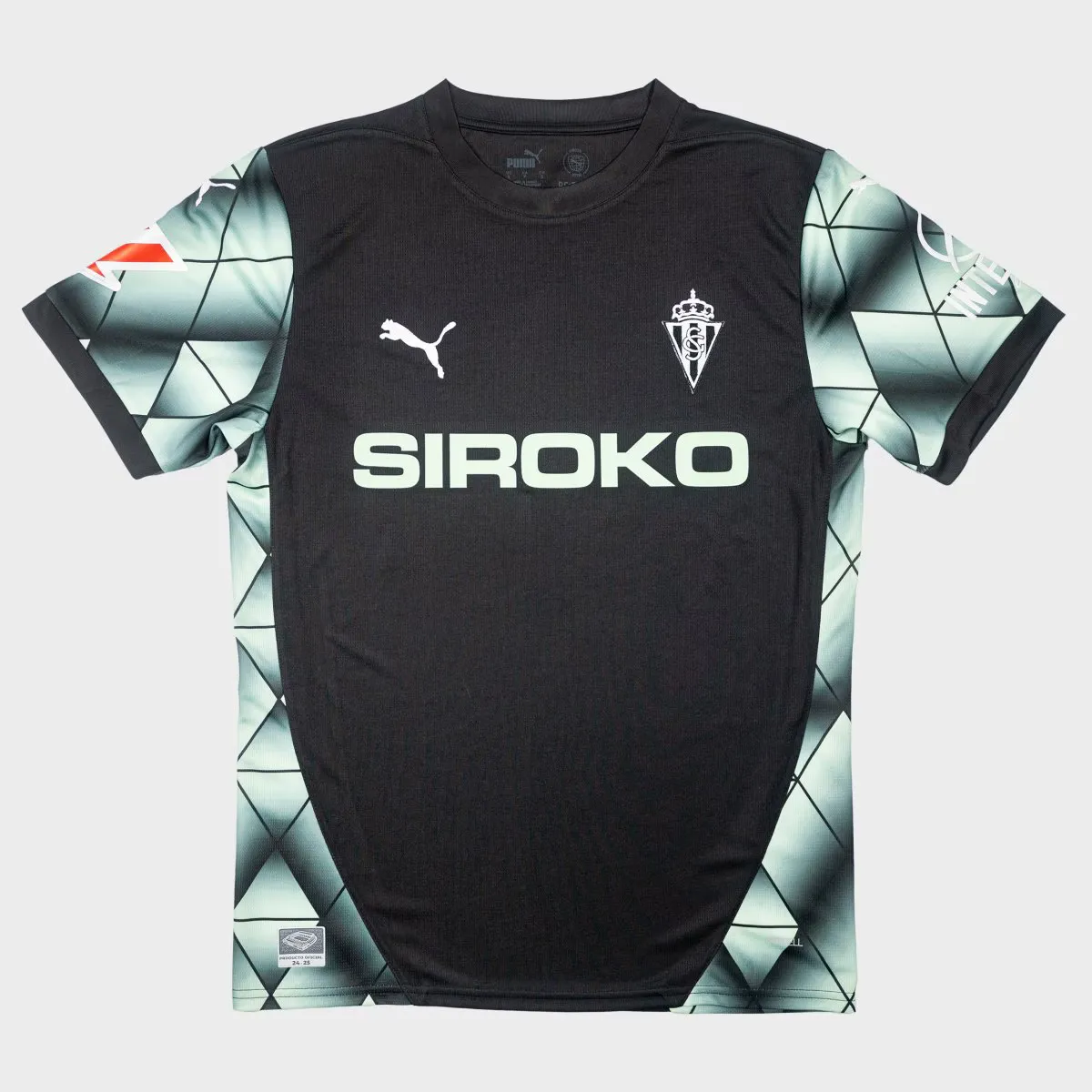 

Футболка Puma Adult Official Real Sporting Football Shirt сезона 2024-25 Puma Siroko, черный
