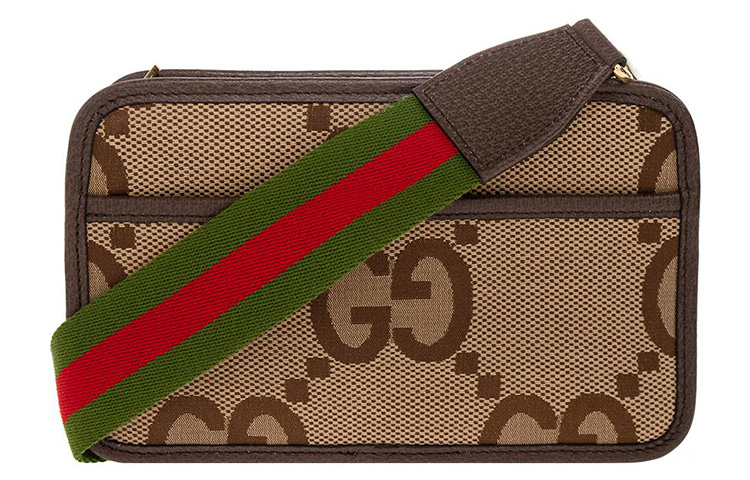

Gucci Большая сумка через плечо из канваса GG, мини-сумка-кроссбоди для мужчин, бежево-коричневая