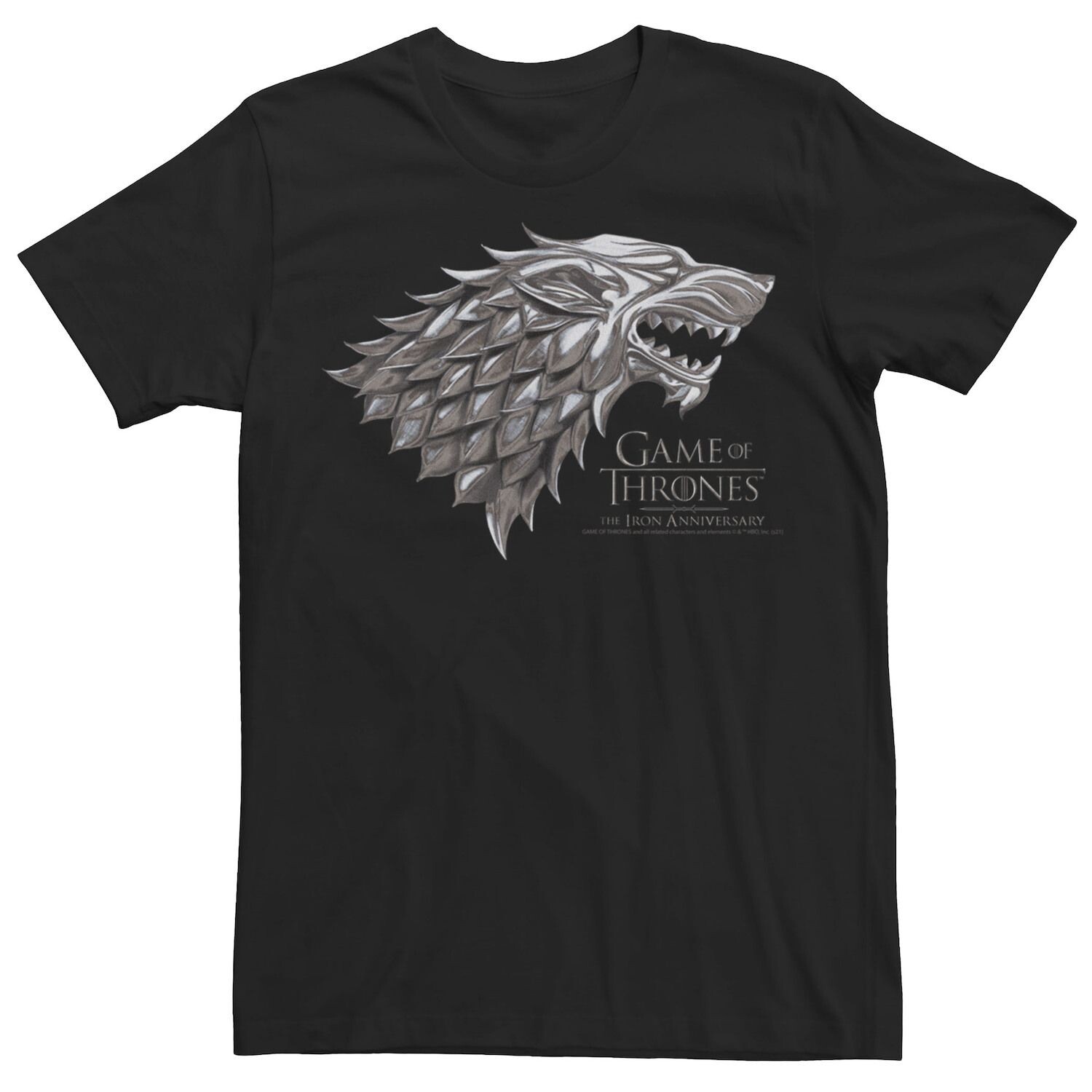 

Мужская футболка с логотипом Game Of Thrones Iron Wolf Licensed Character