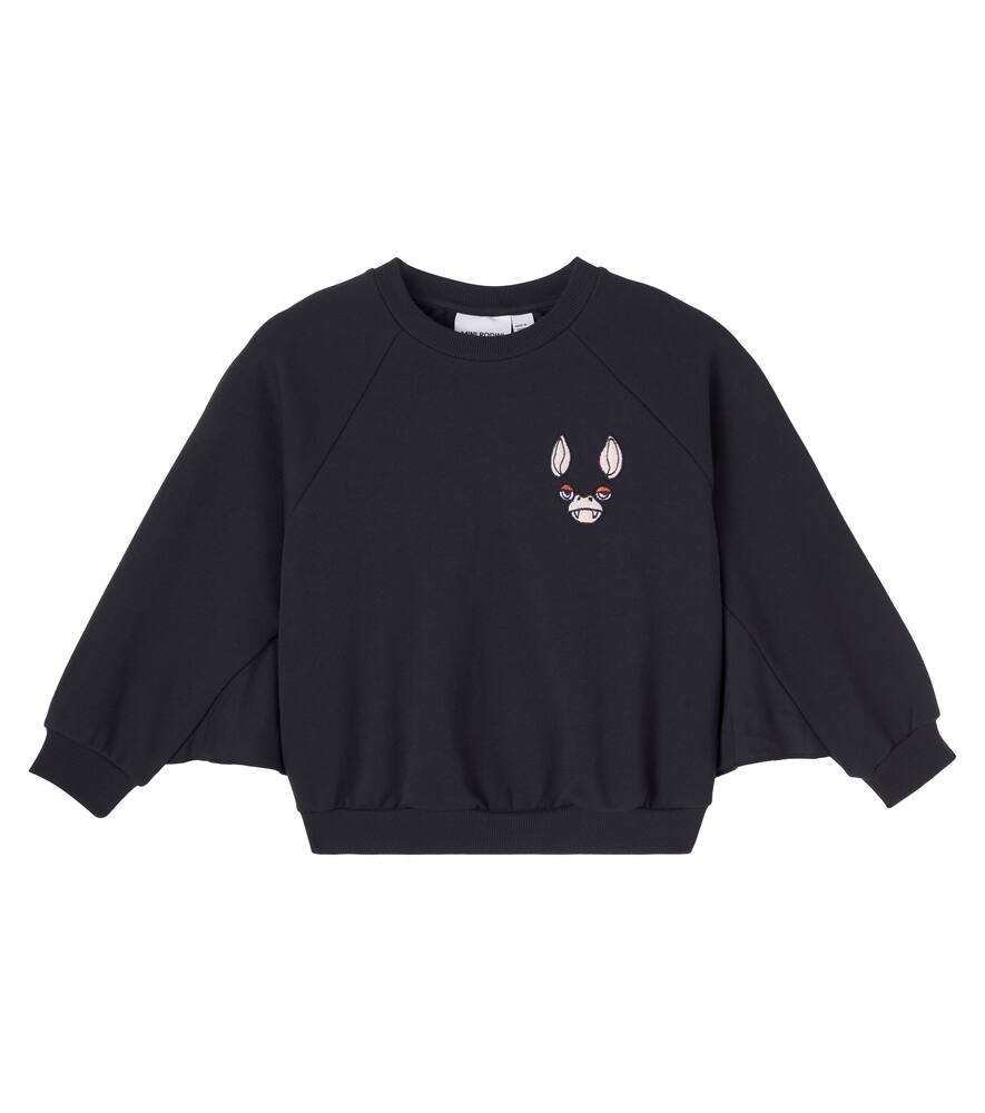 

Вышитый хлопковый джерси свитшот Mini Rodini, Black