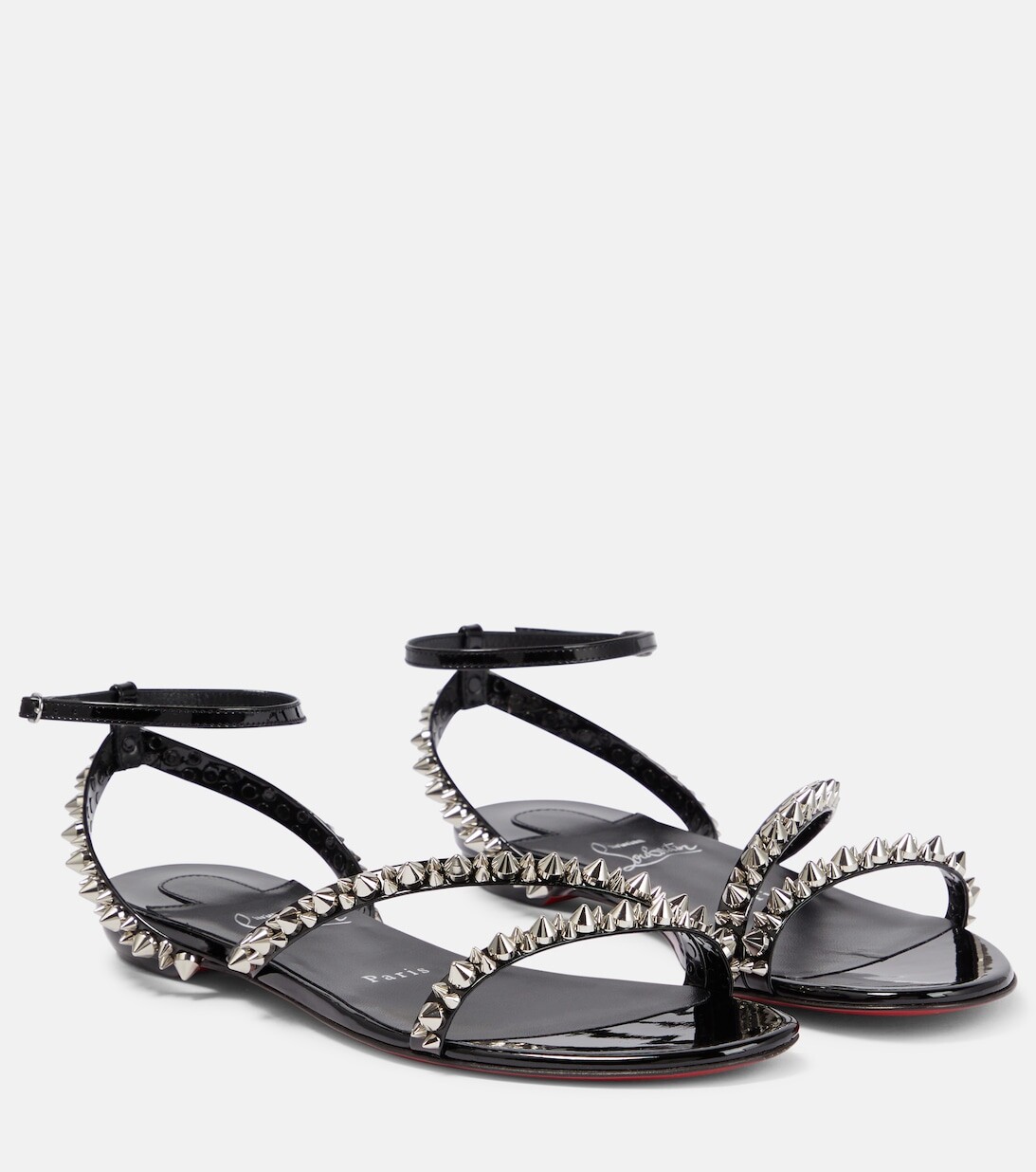 Кожаные сандалии Mafaldina Spikes Christian Louboutin, черный