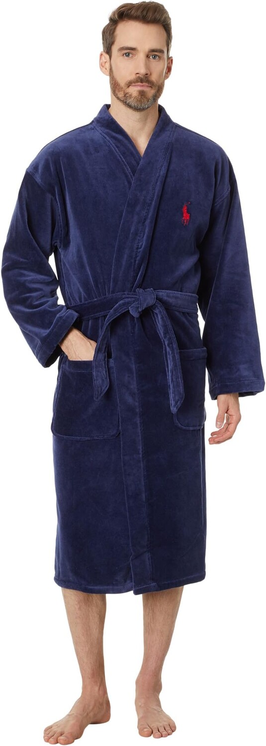 

Халат Terry Shawl Robe Polo Ralph Lauren, темно-синий