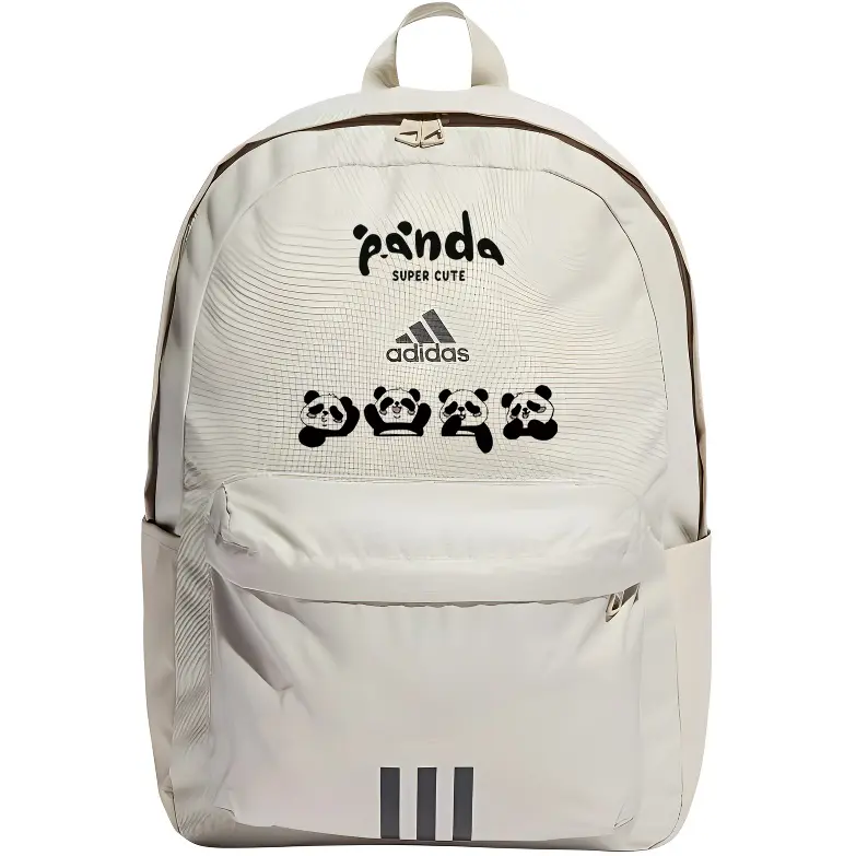

Adidas Тканевый рюкзак унисекс светло-серый и черный, Panda Friendship 1