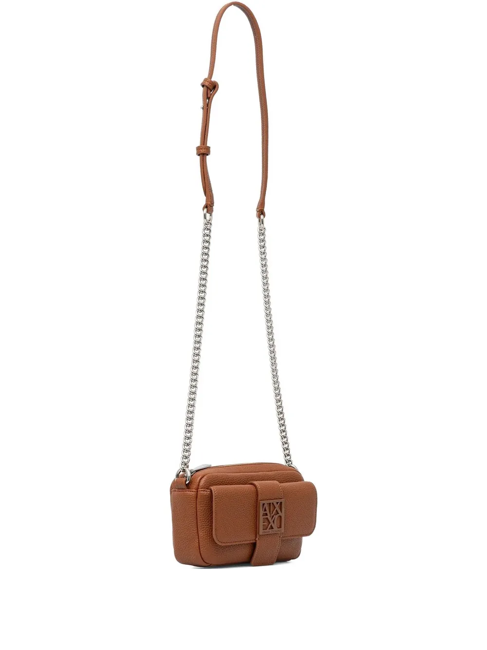 

Мини-сумка с цепочным ремешком и логотипом Armani Exchange, коричневый