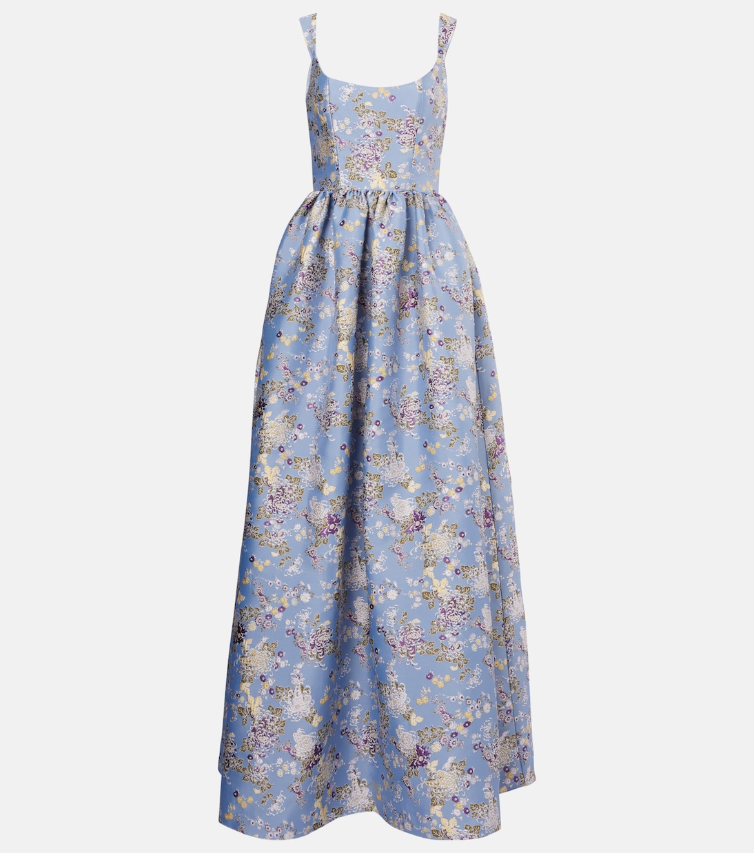 

Платье из цветочного жаккарда Markarian, Blue Purple Green Brocade