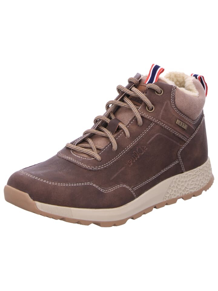 

Сапоги s.Oliver Schnürstiefel Mit Tex, коричневый