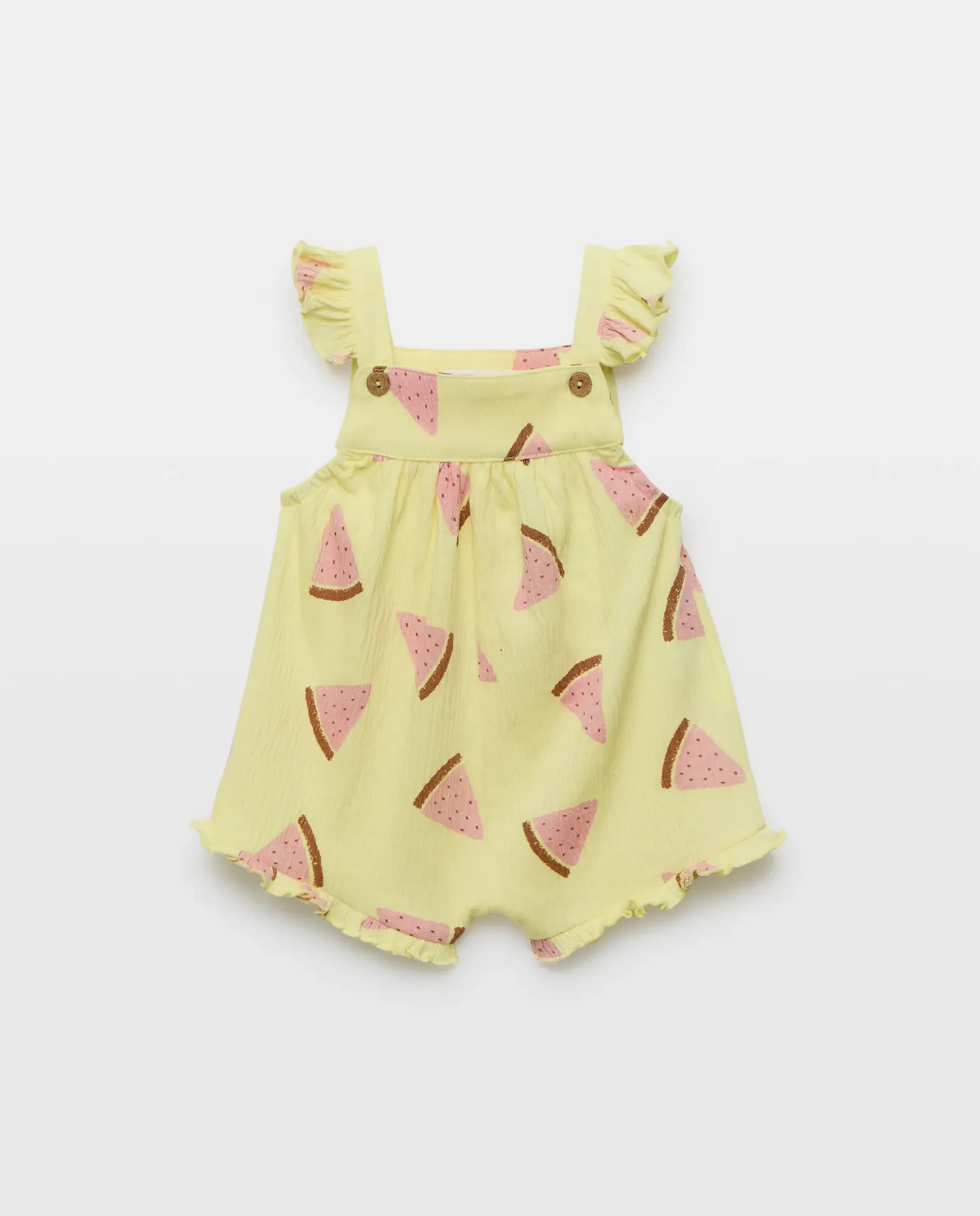 Короткий комбинезон для девочки-ребенка Baby El Corte Inglés, желтый