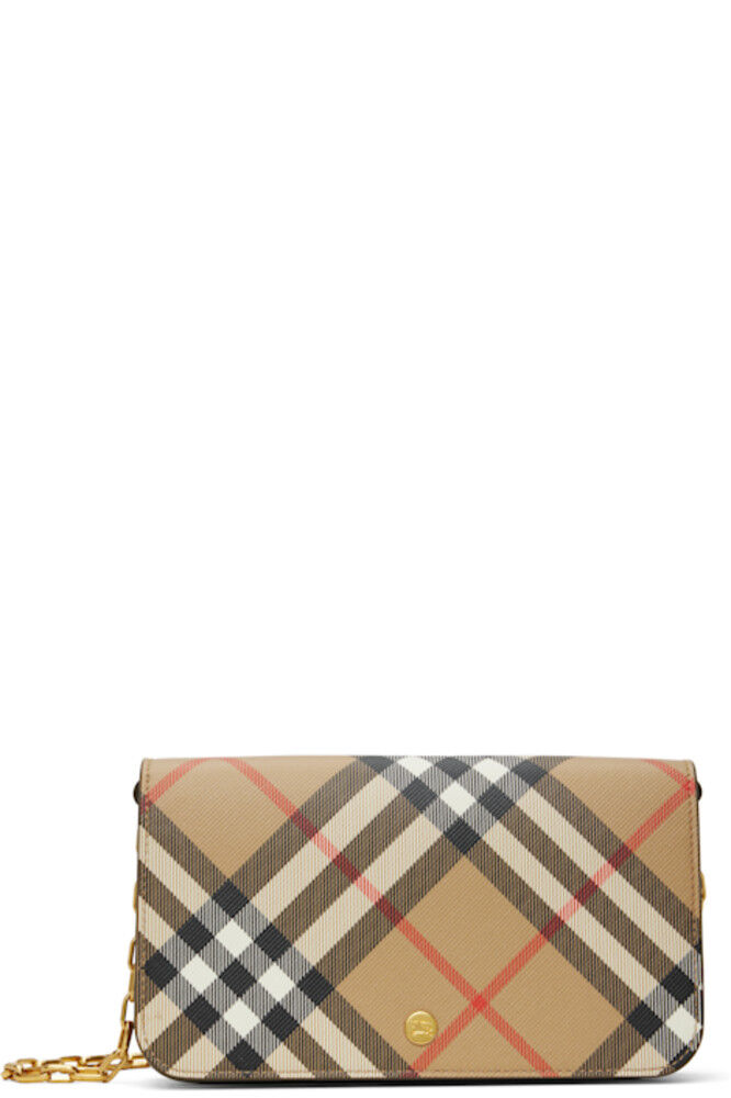 

Сумка Beige Check Chain Strap Wallet Bag Burberry