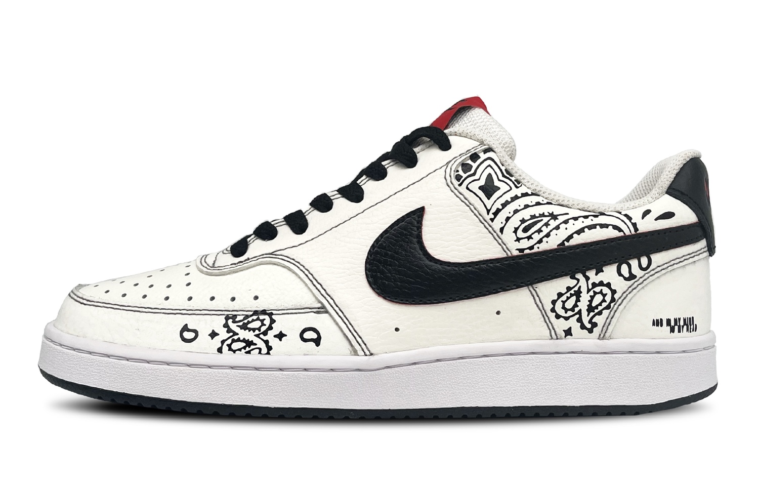 

Nike Прочные и легкие низкие скейтерские кроссовки Court Vision 1 мужские черно-белые