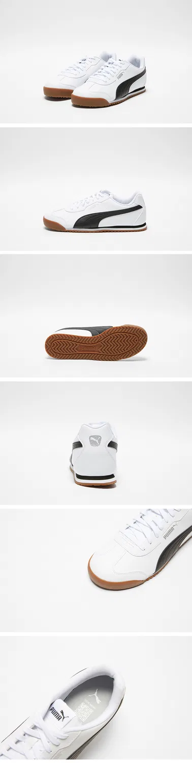 Мужские низкие кроссовки Puma Turin II белые с чёрным от Puma — фото 2