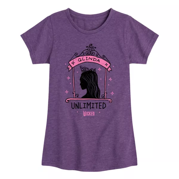 

Детская футболка с принтом Wicked Glinda Unlimited для девочек 7-16 лет Licensed Character, цвет heather purple