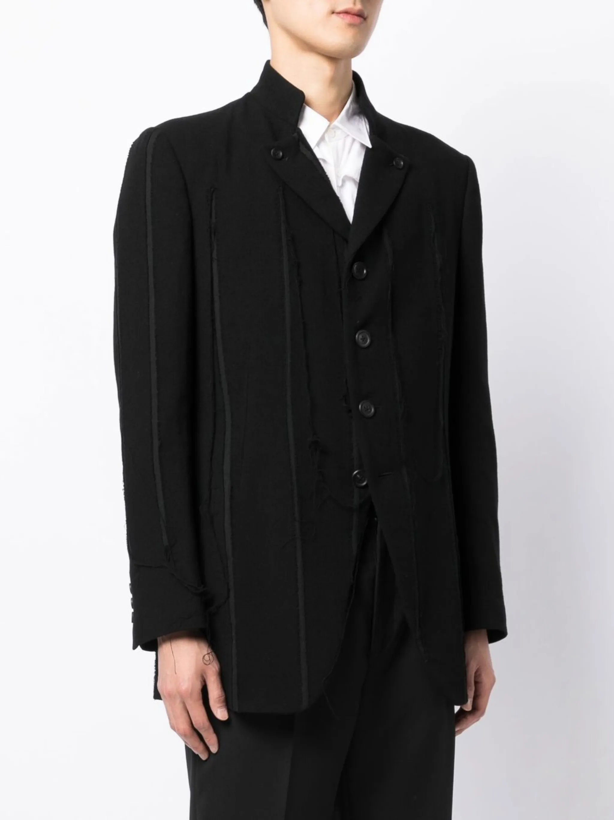 Пиджак на пуговицах Yohji Yamamoto, черный — фото 3